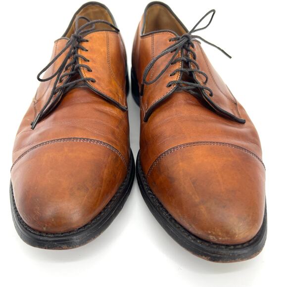 Allen Edmonds Margate Walnut Brown Leather Oxford Dress Shoes 10.5 D Made in USA - Picture 2 of 8